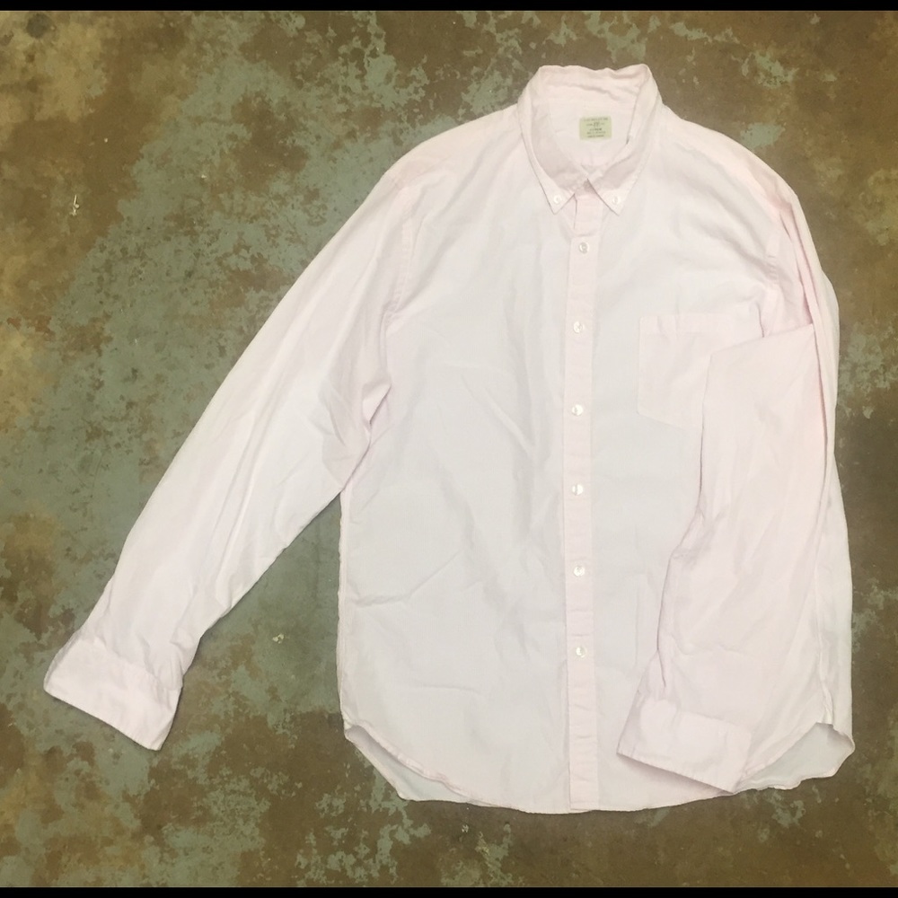 🍾J Crew Pink stripe Oxford shirt